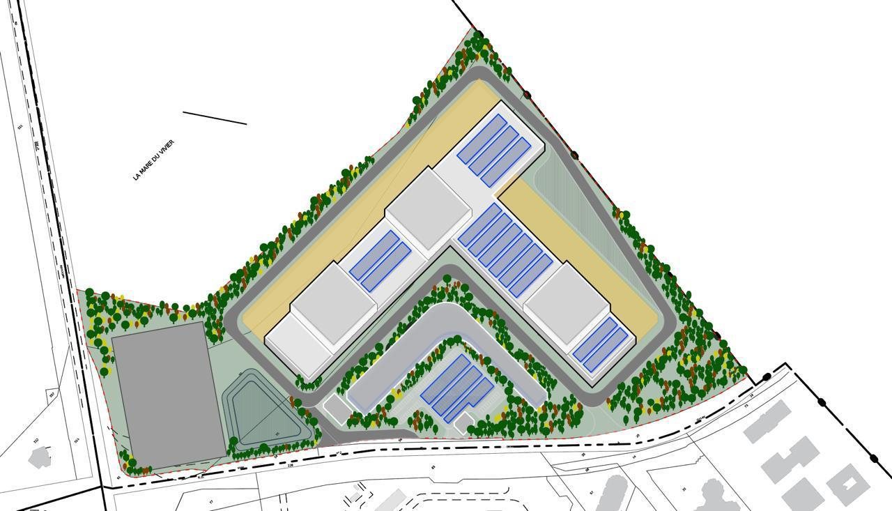 Plan masse d'un site en développement